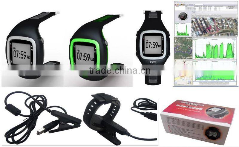 Outdoor Trackback route heart rate monitor gps wrist watch tracker