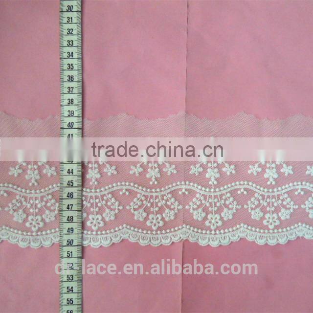 white bead wedding dress patch polyester bead lace embroidery applique lace patch