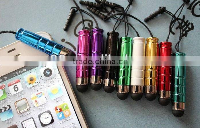 Mini high sensitive stylus touch screen pen with 3.5mm dust plug