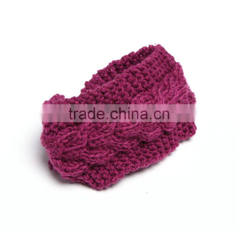 Women Handmade Plain Wide Elastic Headband