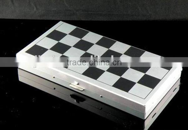folding plastic chess board set