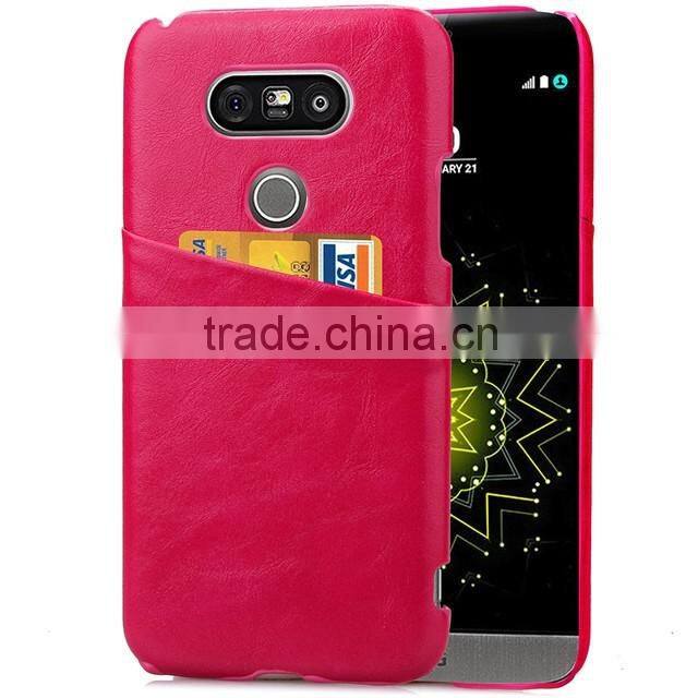 Back Cover for LG G5 Fashion Leather Case for G5 with Card Slots High Quality