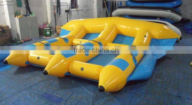 adult inflatable fly fish / fly fish boat for water sport / flying fish