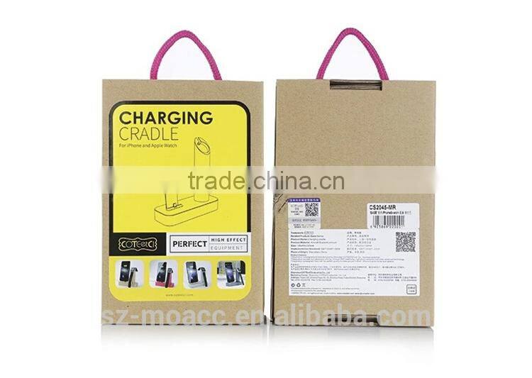 High quality for apple watch stand aluminum with stand battery charger for iPhone 5/6/6plus