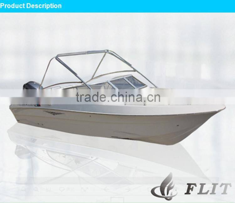 China 8 persons 115-200hp outboard engine powerful Fiberglass Fishing Boat for sale