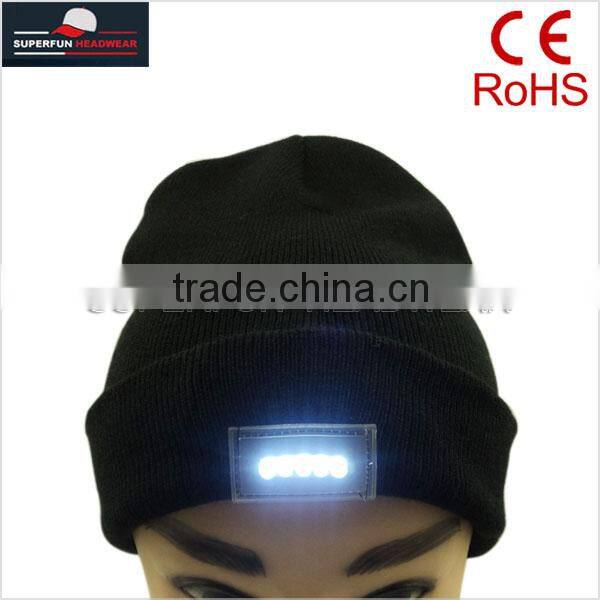 promotional popular LED cap knit cap