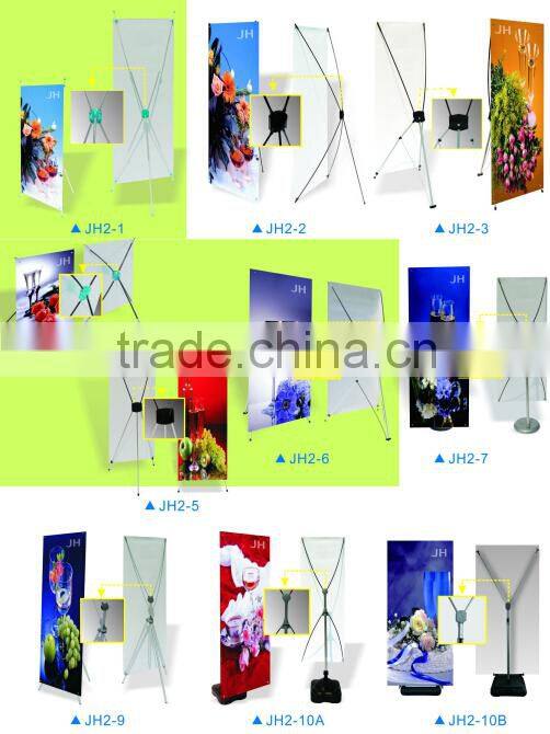 smart adjustable aluminum fiberglass pole x banner stand