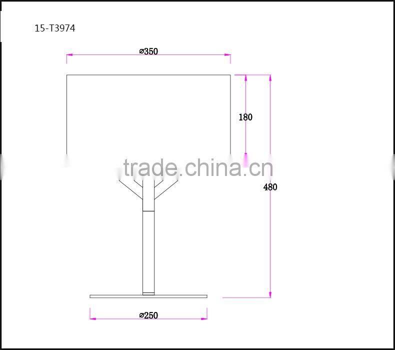 wooden+steel E27*1 table lamp, fabric /cloth desk light contemporary table light