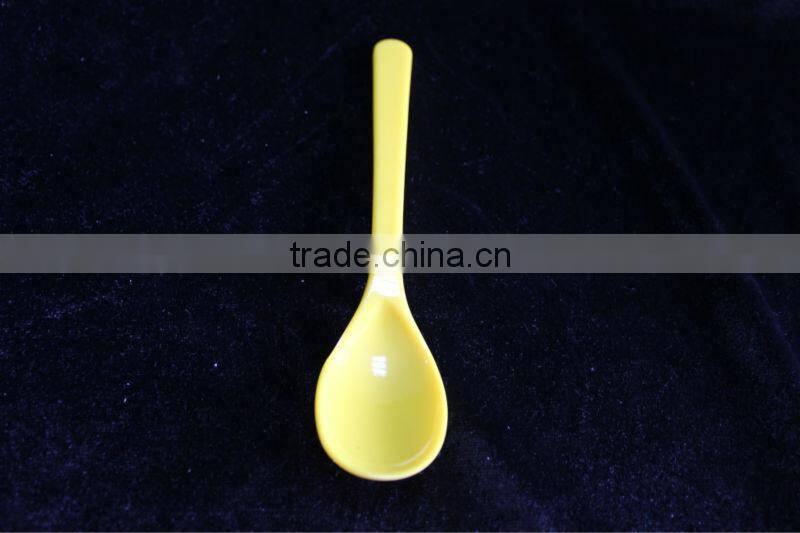 Solid color melamine spoon for dessert