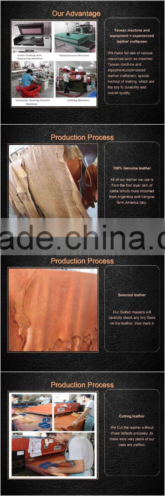 Cow leather case for iphone 6S with PC shell with card slots genuine leather black mobile phones accessories for iphone 6 case