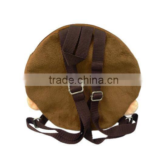 Top Quality Products Bros Benson Head Embroidery Kids Children Plush Backpack For Outdoor