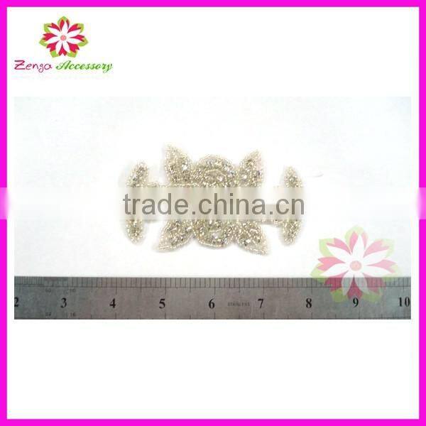 Garment crystal applique patch, crystal rhinestone applique, Crystal Embellishments Rhinestone Applique for Bridal Trimming