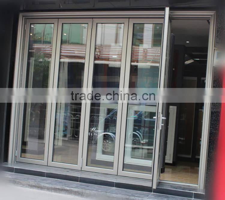 Outdoor folding screen door garage door large openning space & modern designed color