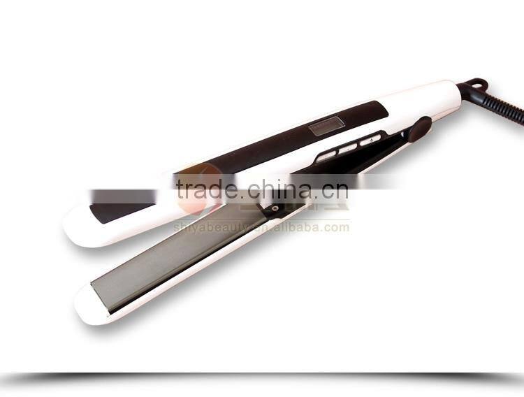 Professional new hair styling tools LCD LED flat iron titanium ceramic 360 power cable for hair straightener online