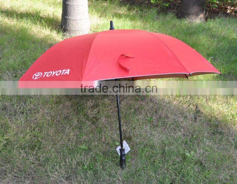 Hot Sale Silver Coated UV protective Promotional Custom Auto Open Double Layer Windproof advertising Straight Umbrella