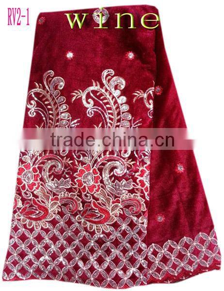 rv2-6 royal african velvet lace fabrics for dress