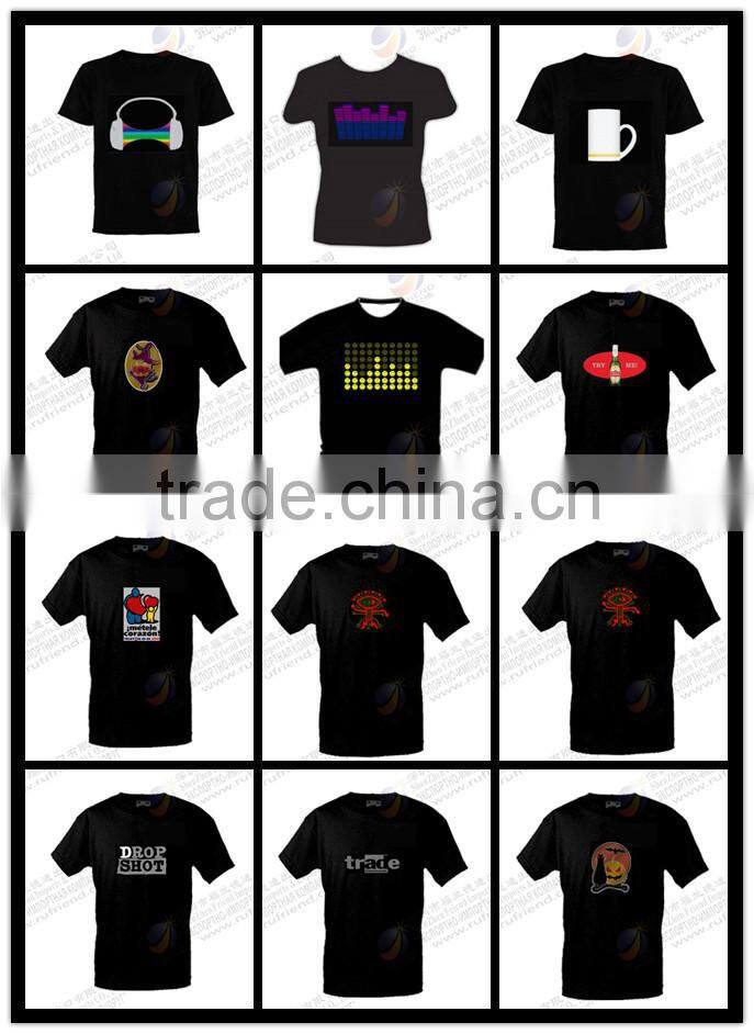 Quality western light up music t-shirts in europe