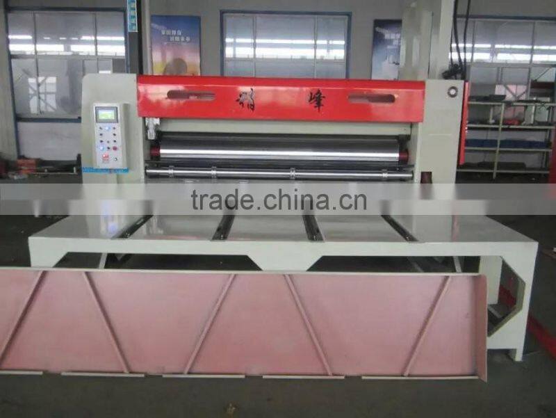 Semi automatic corrugated carton flexo 4 colors printing slotting die cutting machine
