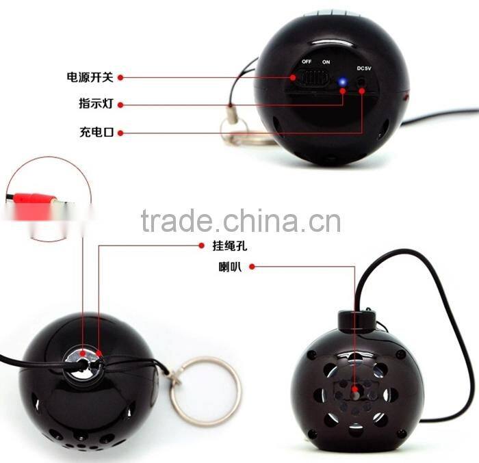 rechargeable popular design 3.5mm plug mini sound bomb pc speaker shenzhen