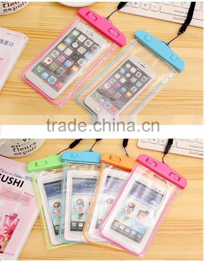 Night light PVC waterproof bag for phone