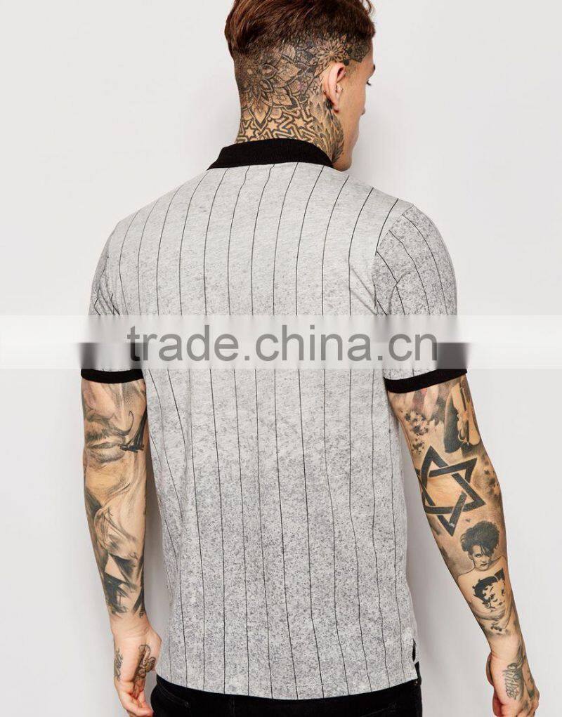 60% Cotton 40% Polyester Polo Shirts In China ,New Design Polo T Shirt Slim Fit Vertical Striped Men'S Polo Shirt