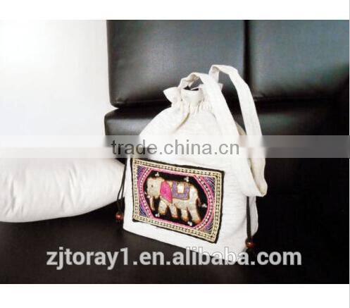 small hemp drawstring bag wholesale embroidered handmade