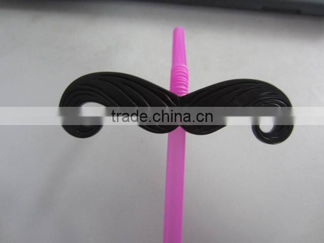 Drinking straws with mustache