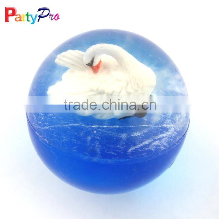 2016 china hot selling 3D figure inside rubber bouncy balls