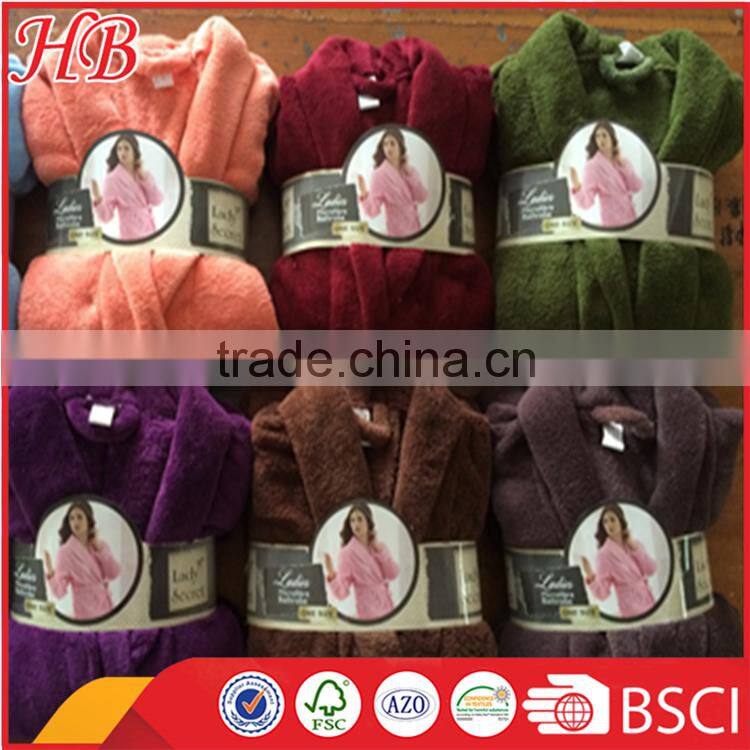 coral fleece stock bathrobe with low price