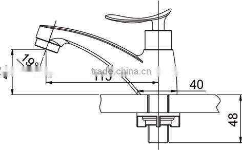 Hot sale SUS304 strainless steel basin cold tap