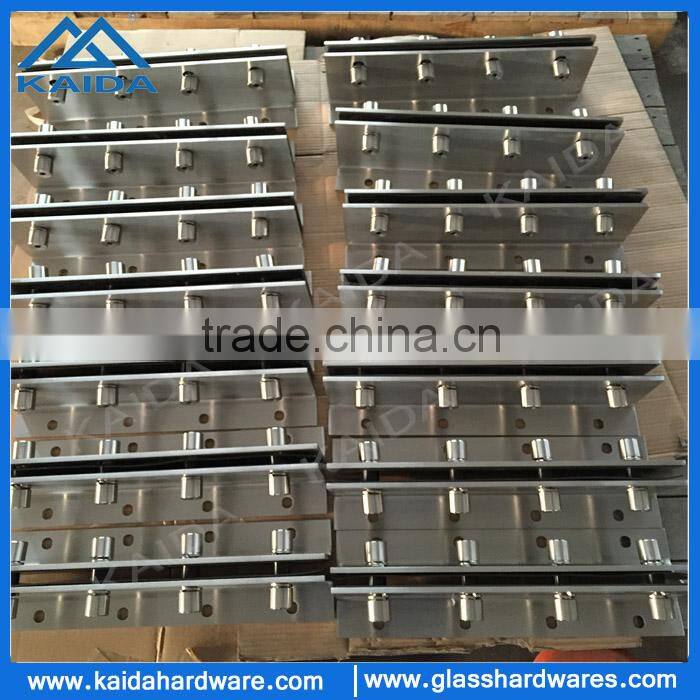 Stainless steel bracket for glass fin top and bottom fixing