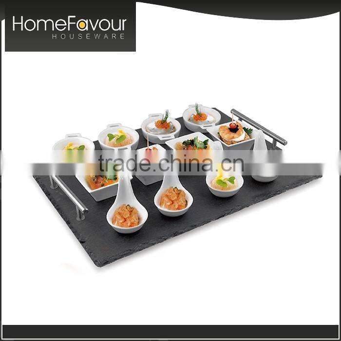 Competitive Manufacturer Durable Slate Tapas Dishes