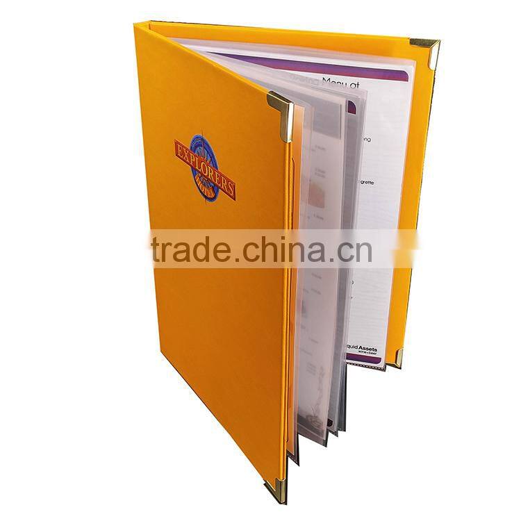 Kensington PU leather menu covers /PU leather menu covers /menu card holder