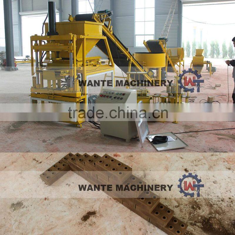 WANTE MACHINERY WT2-10 high pressure auto clay interlocking block machine