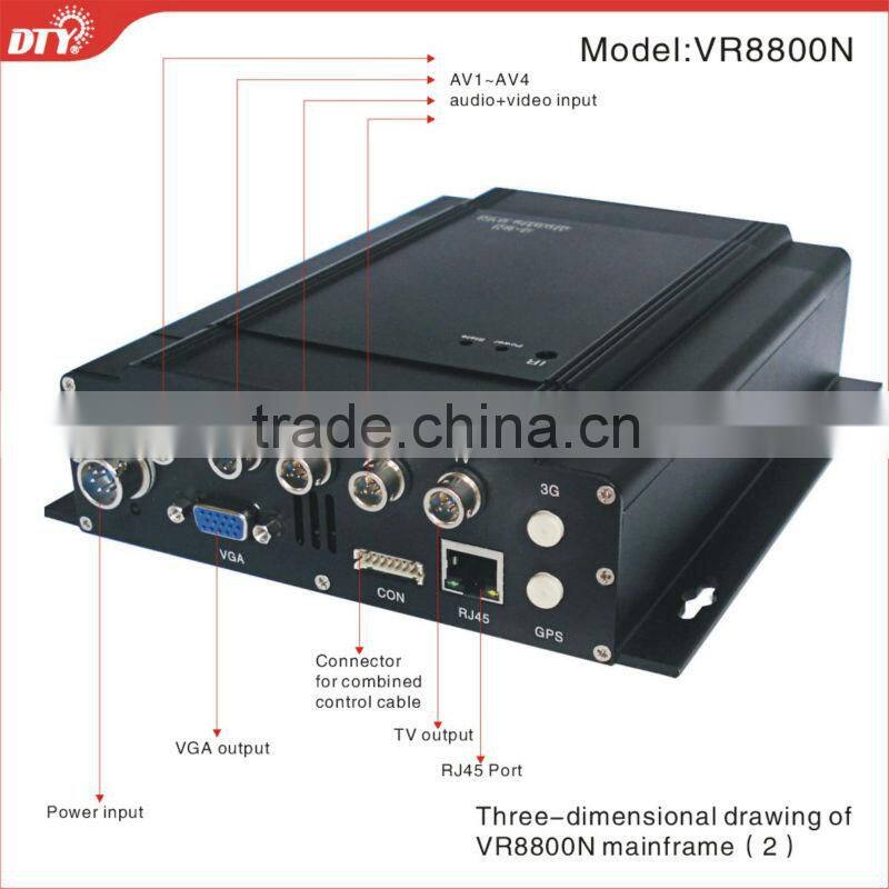 4 Channel H.264 Mobile DVR Support 2TB 32SD Card