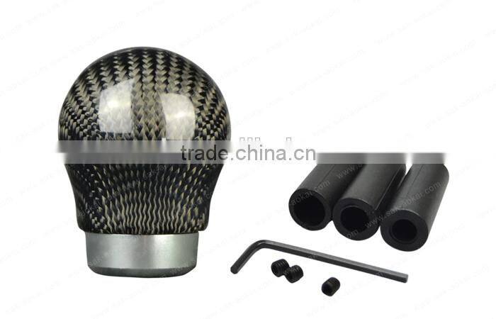 Real Carbon Fiber Car Gear Shift Knob Black Ball
