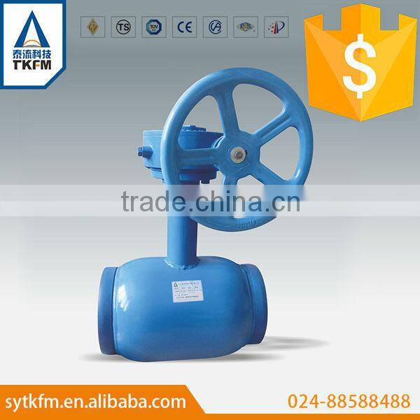corrosion resisting underground long stem gear operated full welded ball float valves
