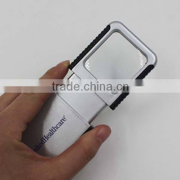 Telescopic drawer shaped pocket led magnifier with light