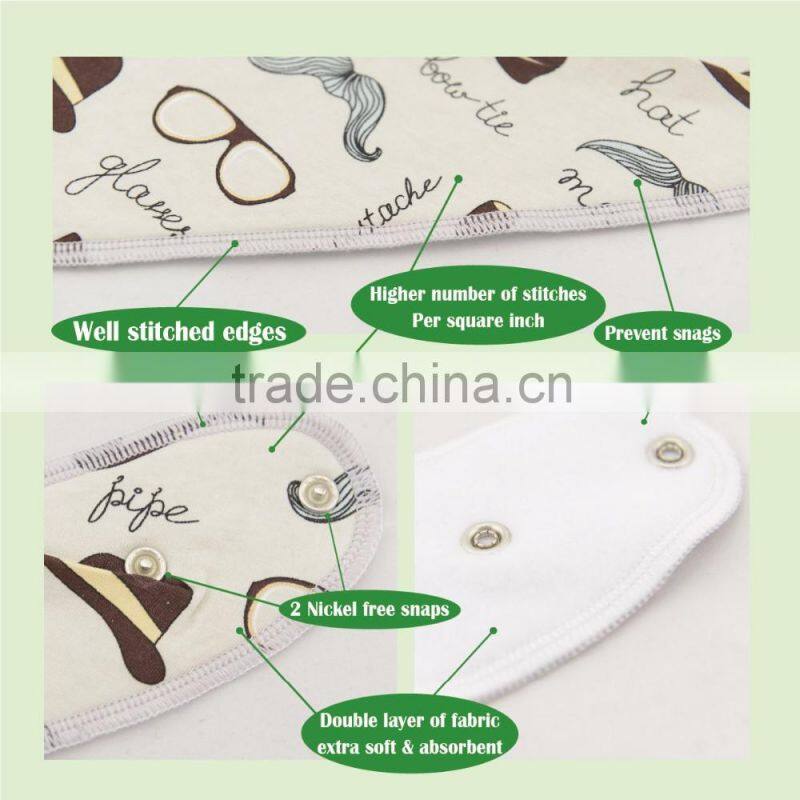 New Pattern Super Absorbent Cotton Bandana Bibs for Baby Wholesale High Quality Baby Bibs