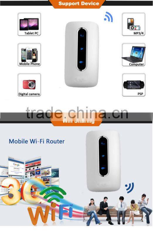 3000mAh power bank 3g wifi router with sim card slot WCDCA CDMA EVDO 3g router