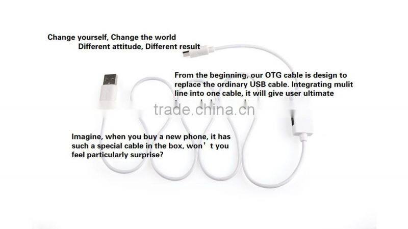 2015 new innovation products otg cable usb adapter for smart phone game