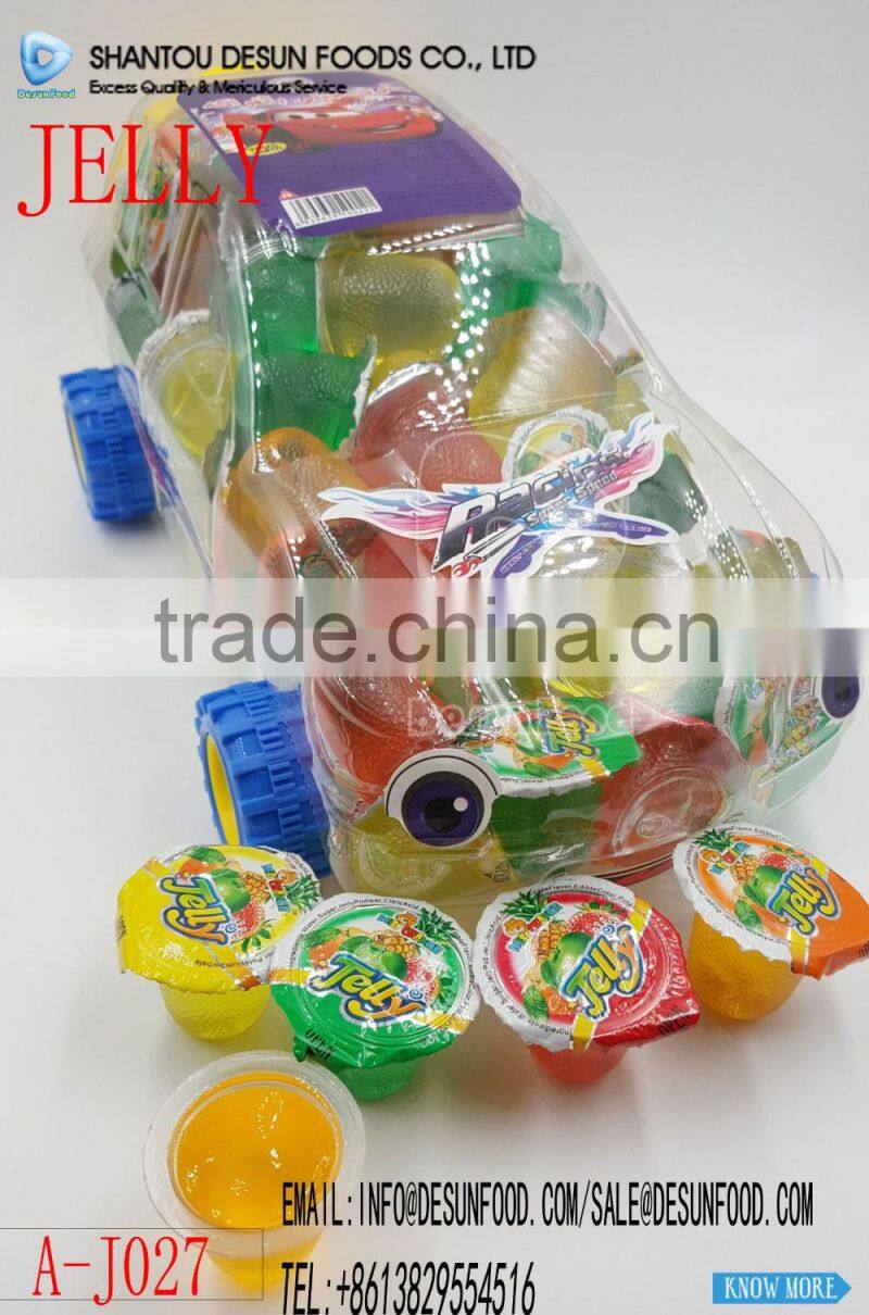 fruit jelly cup confectionary candy in car jar