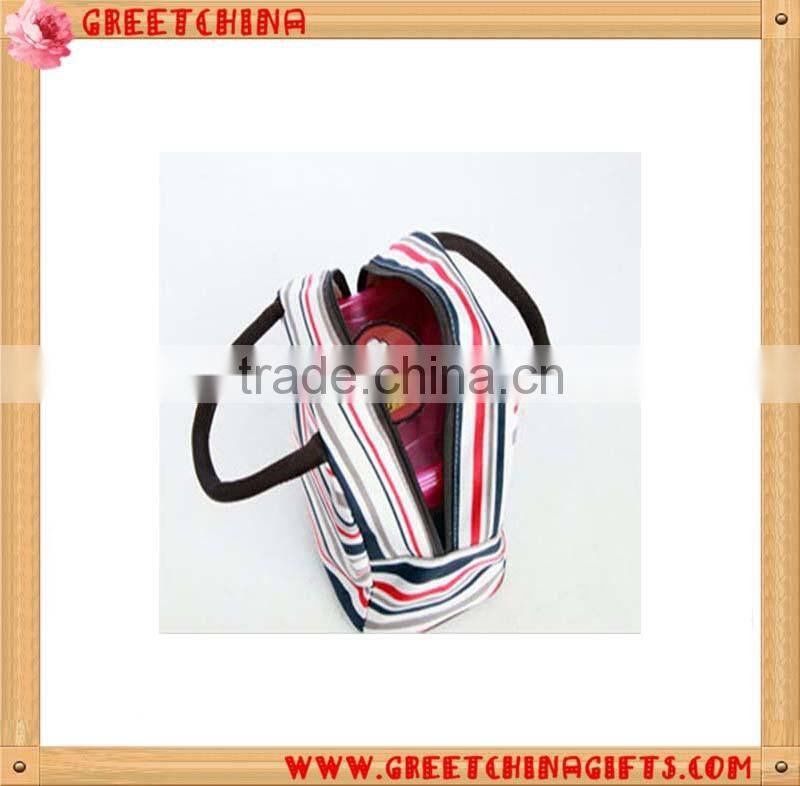 Custom LOGO Fashion Stripe Tote Oxford Lunch Bag Wholesale