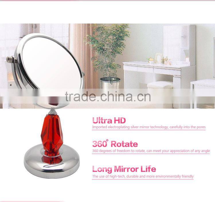 Fancy desktop decoratiive acrylic makeup mirror