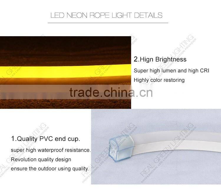 Ultra Cool White LED Neon Rope Light Flexible Color white LED Neon Flex Rope Light