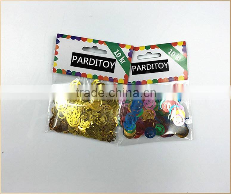 Craft metallic confetti custom confetti shape