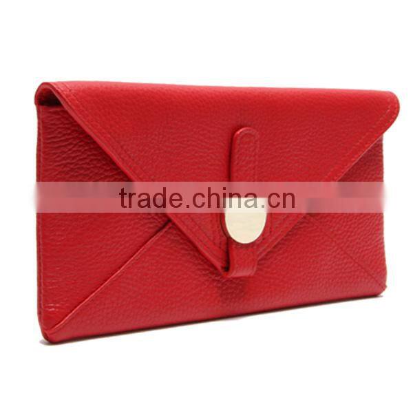 CW895-001 Top fashion red hand bag purse envelope wallet design ladies clutches