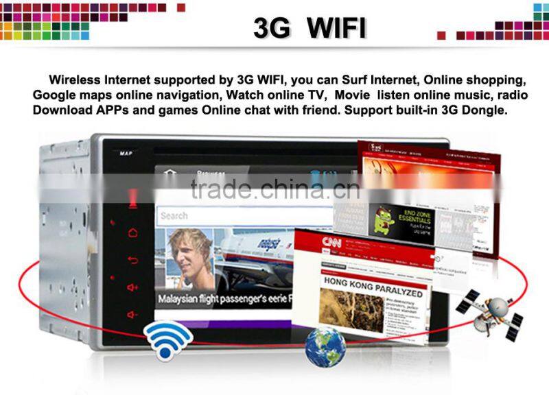 2din android dvd car navigation multimedia system with gps/bluetooth