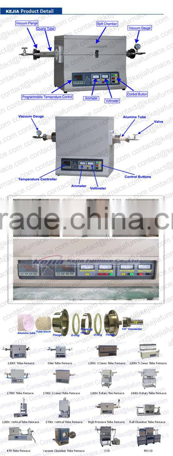 5 zones tube oven/ 5 zones tube furnace