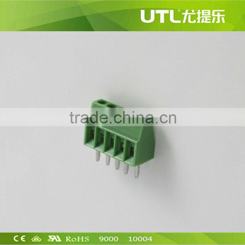 125V 6A 2.54mm Pitch 4-Pin PCB Screw Terminal Block Connector